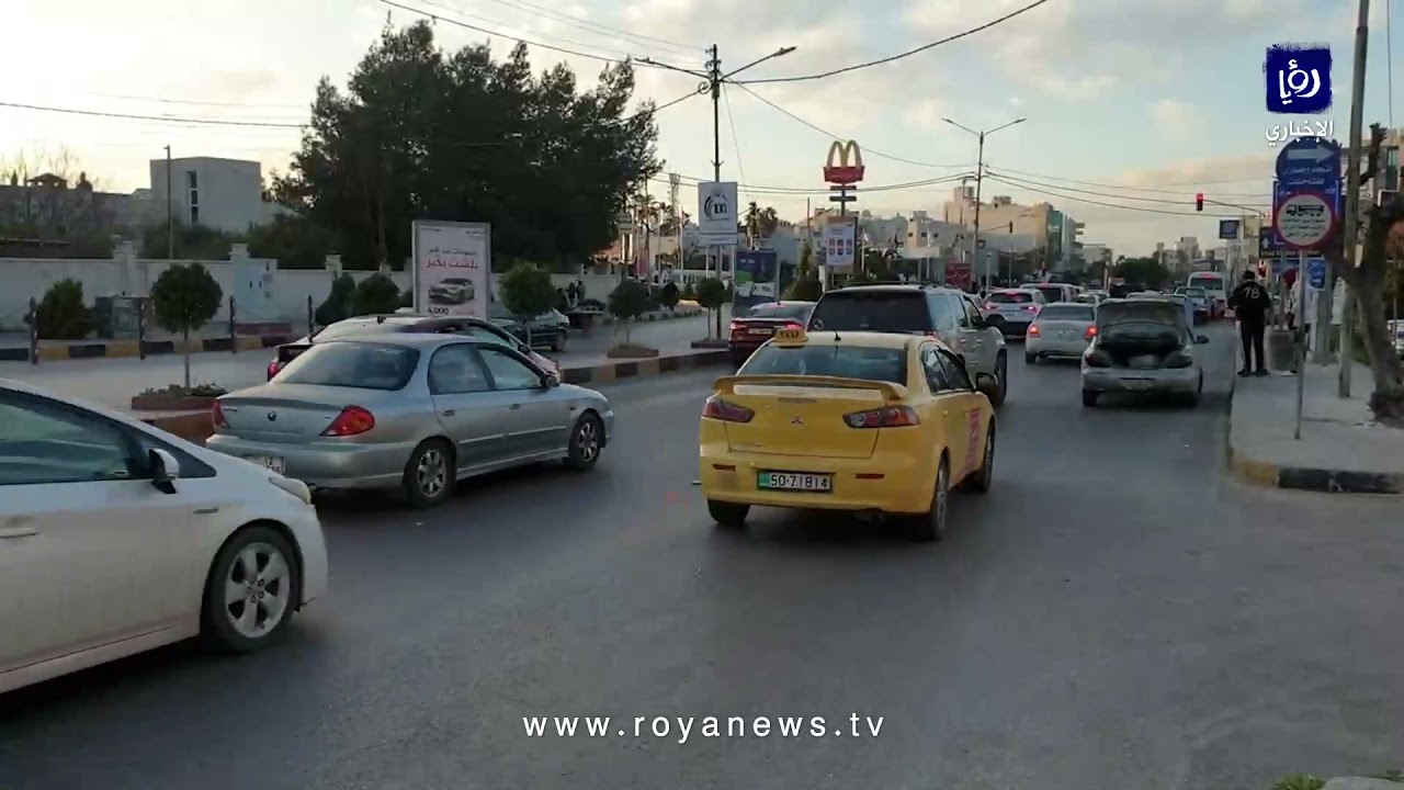 شوارع اربد مساء الخميس قبيل بدء الحظر الشامل 18/3/2021