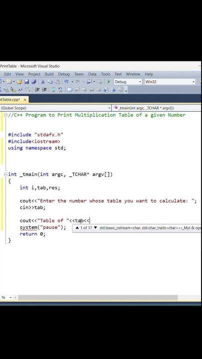 C++ Program to Print Multiplication Table of a Number|C++ Tutorial # ...