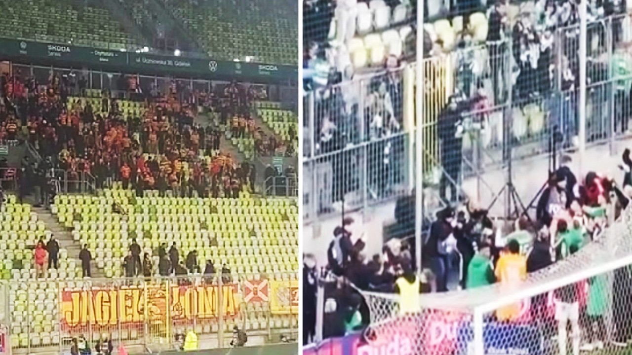 Doping na meczu Lechia Gdańsk - Jagiellonia Białystok. Radość piłkarzy i kibiców Lechii | 06.03.2026