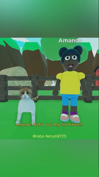 AMANDA THE ADVENTURER #new #horrorgaming  #amandatheadventurer #games #roblox #cat #shortsvideo