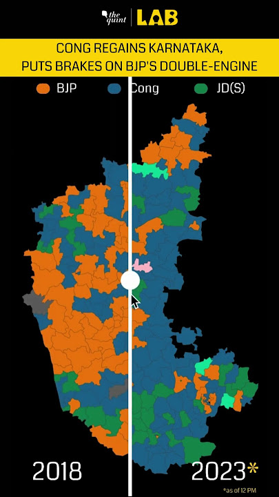 Karnataka Elections Results 2023 vs 2018: How Has Karnataka's Political Map Changed? | #shorts