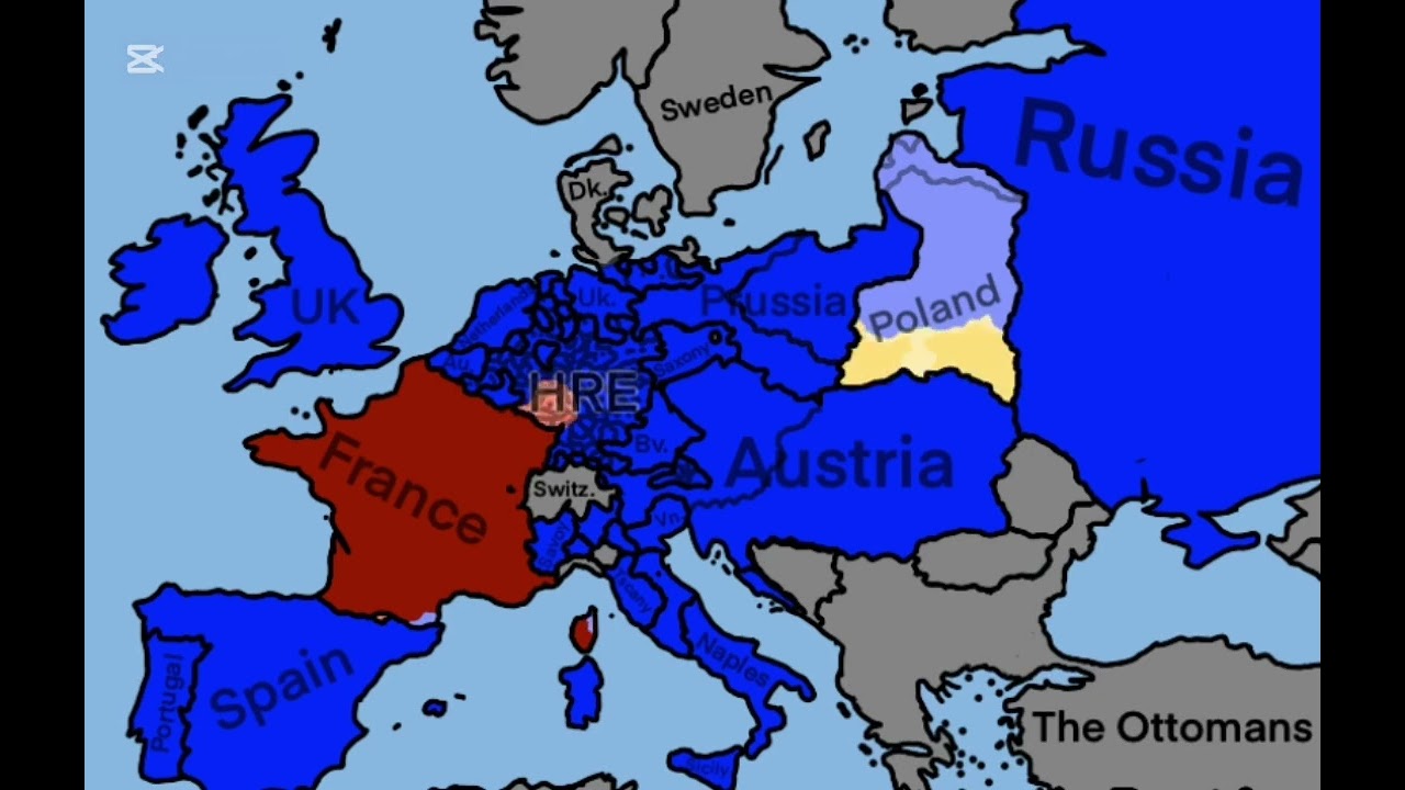The war of the First Coalition on a map