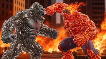 King Kong vs Hulk – Destruction of the City in 4K