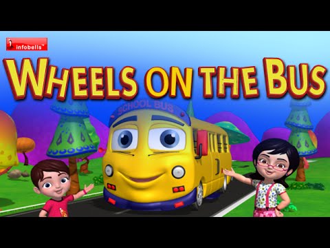 The Wheels on the Bus Go Round and Round - English Nursery Rhymes for Children