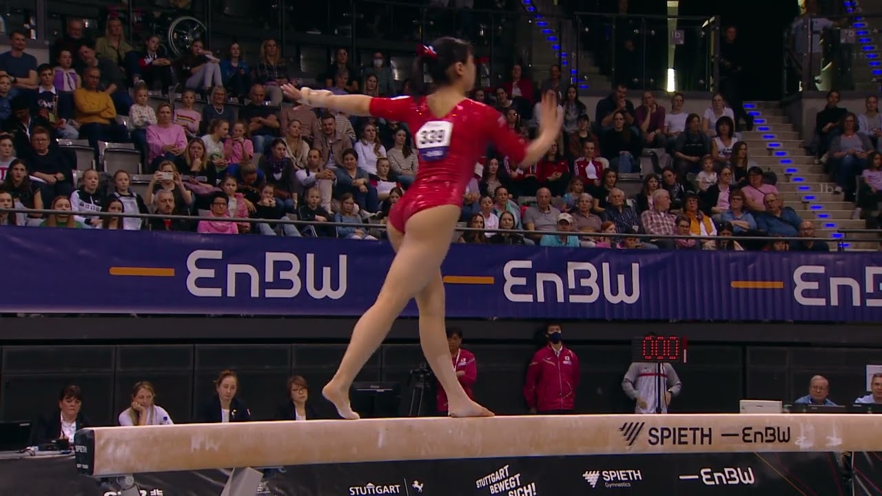 Hazuki Watanabe (JPN) Schwebebalken - EnBW DTB Pokal 2023 - Team Challenge - Turnen