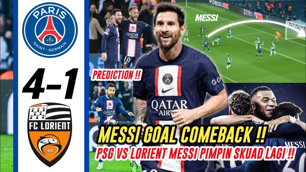 MESSI GOAL COMEBACK🔥PSG vs Lorient Live Streaming Video🔴🔵Messi Dapat