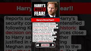 Prince Harry's Security Fears Deepen After Andrew's Fall #princeharry #royalfamily #shorts