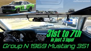 Onboard Craig Allan's 1969 Mustang 31st-7th in 3 laps! Race 1 Group N Phillip Island Classic 2024