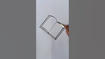 Easy open book drawing//khuli kitab#shorts