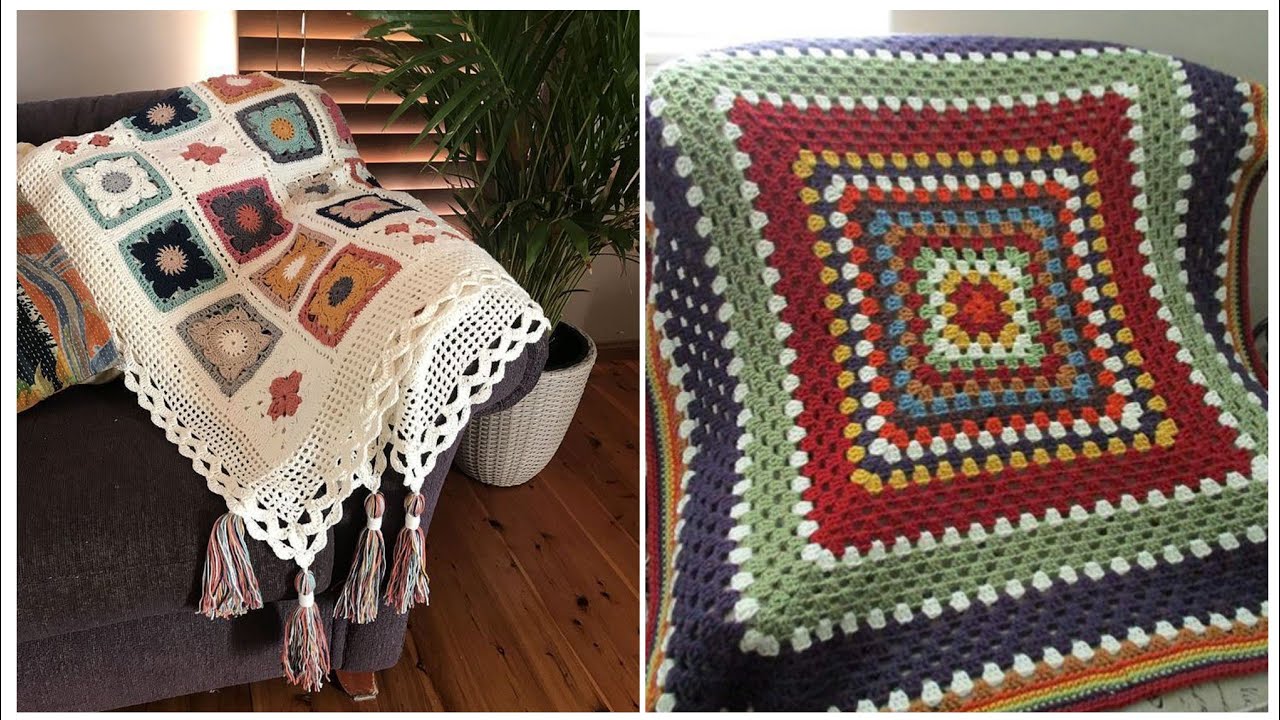 Top 40+ Free Crochet Blanket patterns to knit easily 2024 - Knitting ...