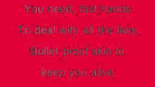 Video thumbnail of "Bulletproof Skin by Institute with Lyrics"