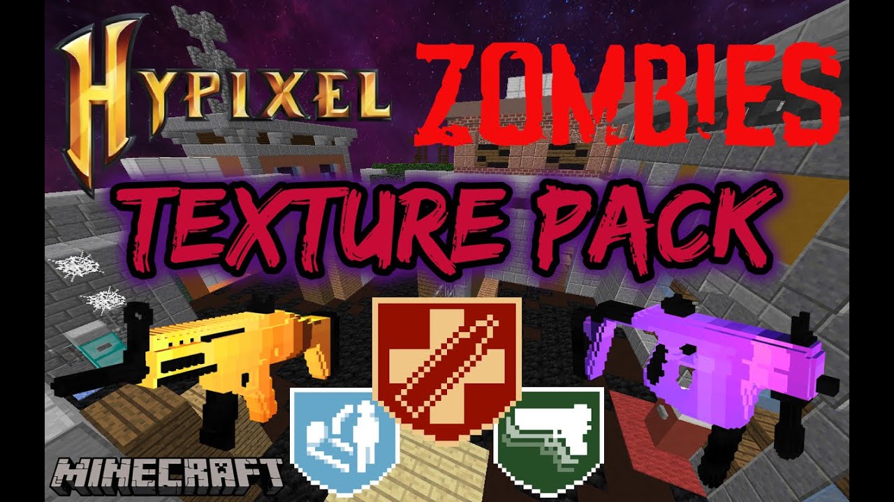 Hypixel zombies texture pack v1 0 minecraft 1 8 9 resource pack youtube
