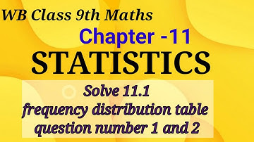 WB class 9th maths |Ch-11|Solve-11.1|Qno. 1 and 2