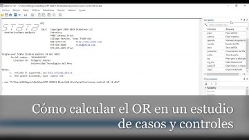 Cómo calcular el OR en estudio de casos y controles en STATA