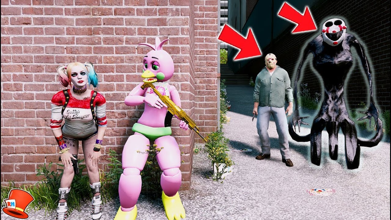 CAN THE ANIMATRONICS & HARLEY QUINN HIDE FROM REAPER PUPPET & JASON? (GTA 5 Mods For Kids FNAF) family friendly resorts