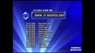 Jadwal Acara @TRANSTVofficial (Senin 27 Agustus 2007)