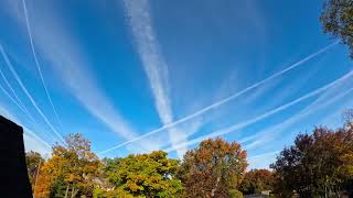 Contrails over Ann Arbor