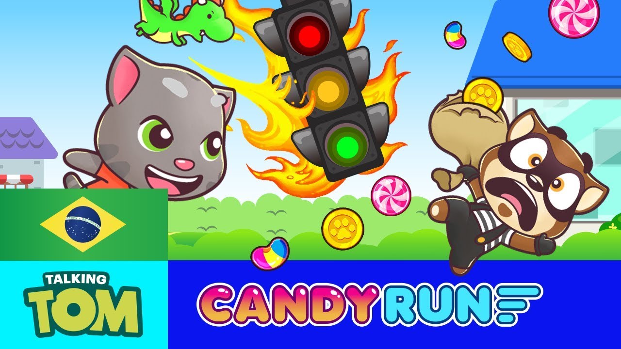 TRAILER DO NOVO JOGO! 🍭 Talking Tom Candy Run 🍭 