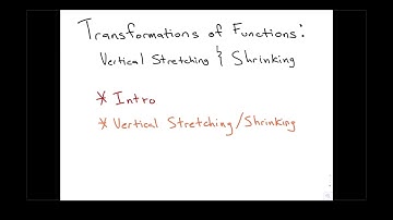 Transformations of functions vertical stretching and shrinking of graphs