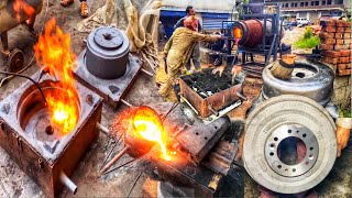 Most Manufacturing Process of a Truck Brake Drums // Production of brake Drums in Local Factory …