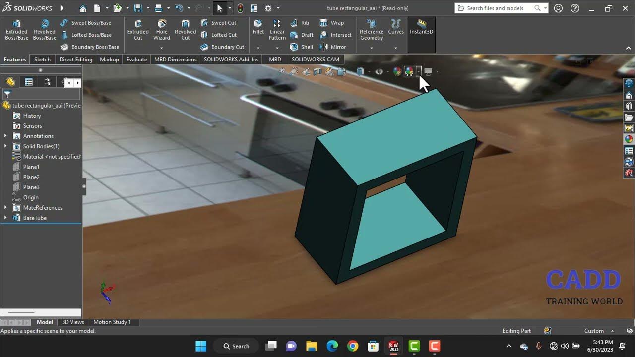 Heads up view toolbar in SolidWorks 2023 Beginner Tutorial 3 YouTube