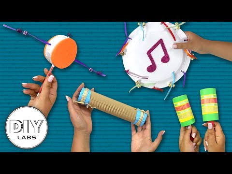 4 MUSICAL INSTRUMENTS Crafts you can do anytime | Fast-n-Easy | DIY