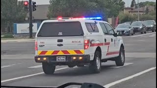 Cheyenne Fire Department F-150 Responding Code 3 Through Intersection.