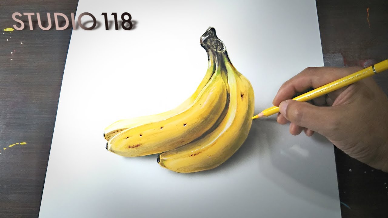 バナナをリアルに描いてみた イラスト メイキング Youtube