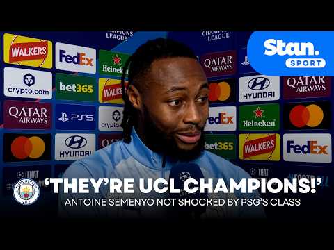 ANTOINE SEMENYO: 'They're European champions for a reason' | Manchester City STUNNED by PSG