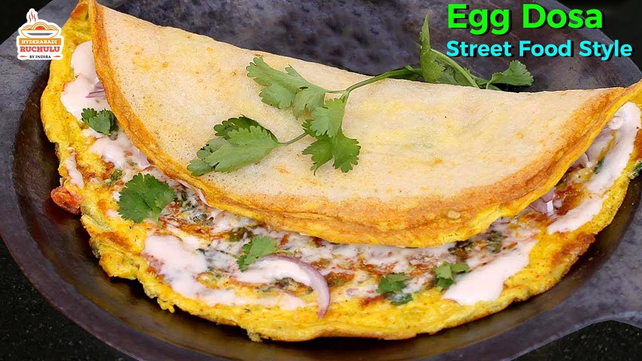 ఉల్లికారంతో  ఎగ్ దోస | Egg Dosa | Making Egg Dosa Street Style | Ulli Karam Egg Dosa | Hyderabadi Ruchulu
