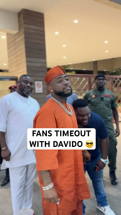 Davido and rich fans at Transcorp Hilton Hotel. Money Dey find money! #davido