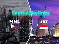 JAKARTA , Indonesia  vs  MANILA, Philippines   I   SKYLINES   I   DRONE  (HD)