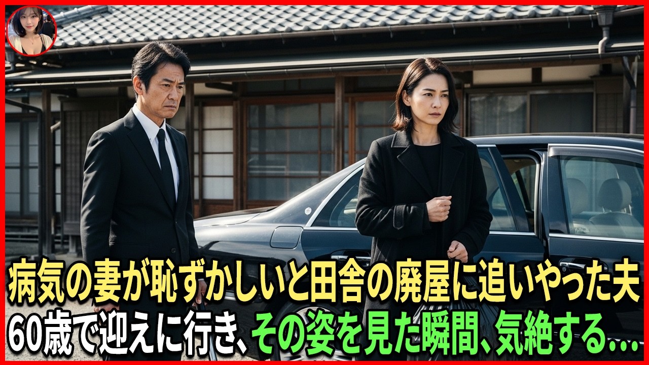 病気の妻が恥ずかしいと田舎の廃屋に追いやった夫――60歳になって迎えに行き、その姿を見た瞬間、気絶する…#動エピソード#老後の物語 #家族の物語
