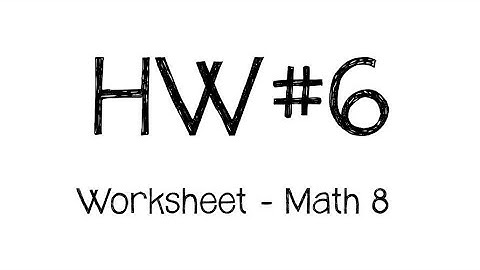 HW#6 - Transformations and the Coordinate Plane