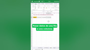 pasar datos de una fila a una columna (FUNCIÓN ENCOL) #excel #exceltutorial #exceltips