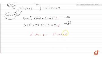 if x+a is a factor of the polynomials `x^2+px+q` and `x^2+mx+n` prove that `a = (n-q)/(m-p)`