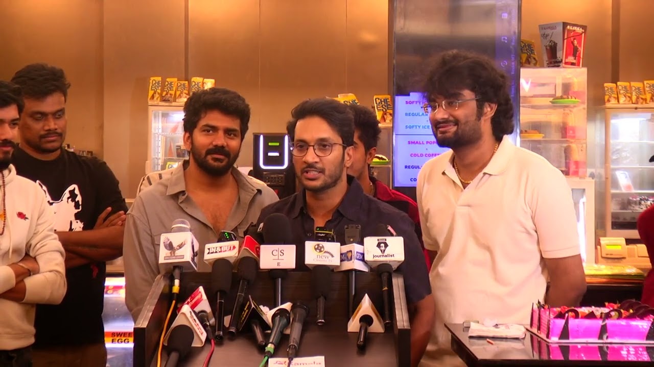 Kavin mass speech at kiss movie theatre visit 