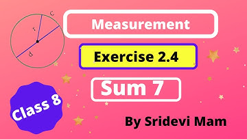TN class 8 maths chapter 2 measurements exercise 2.4 sum 7, 8th std tamil full book new syllabus