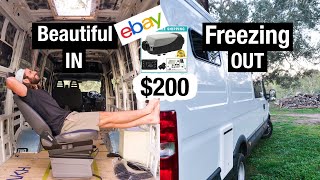 Heating my Van Conversion for 200 Bucks | Externally Mounted &amp; QUIET! Diesel Heater Install