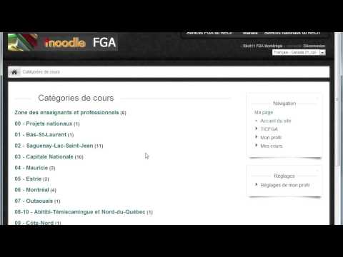 Obtenir un espace de cours dans Moodle