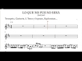 Lo Que No Fue No Será - José José - (PlayBack)Partitura para Trompeta, Clarinete, S. Tenor y Soprano
