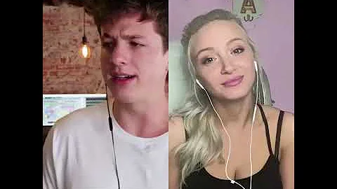 Charlie Puth singing Attention with Adrianna Monde...