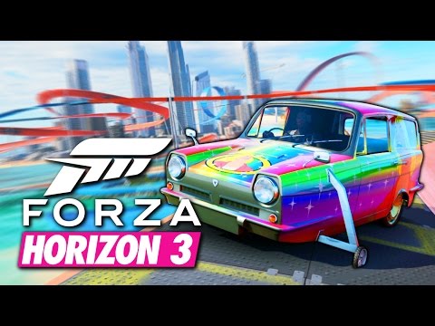 БЕЗУМНЫЕ ГОНКИ НА ТРЕХКОЛЕСНОЙ ТАЧКЕ ПО ДИКИМ РАМПАМ В FORZA HORIZON 3 HOT WHEELS