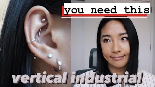vertical industrial piercing you need to get (spicier than horizontal)