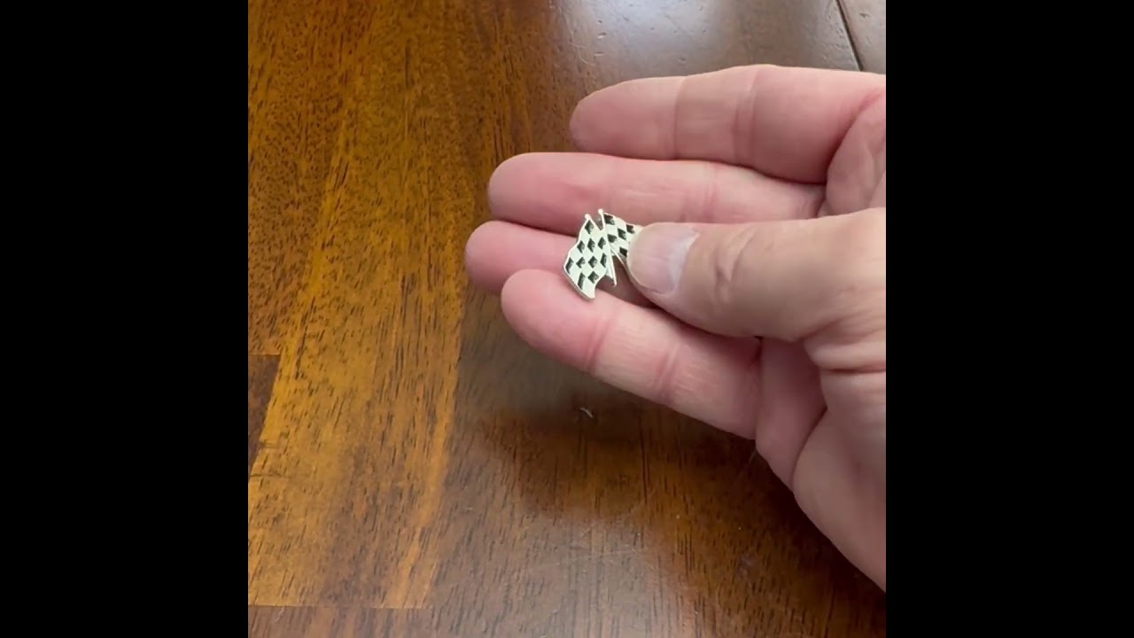 Checkered Flag Lapel Pin Racing Flags Daytona Racking Enamel Pin #lapelpin #enamelpins #racing #pin