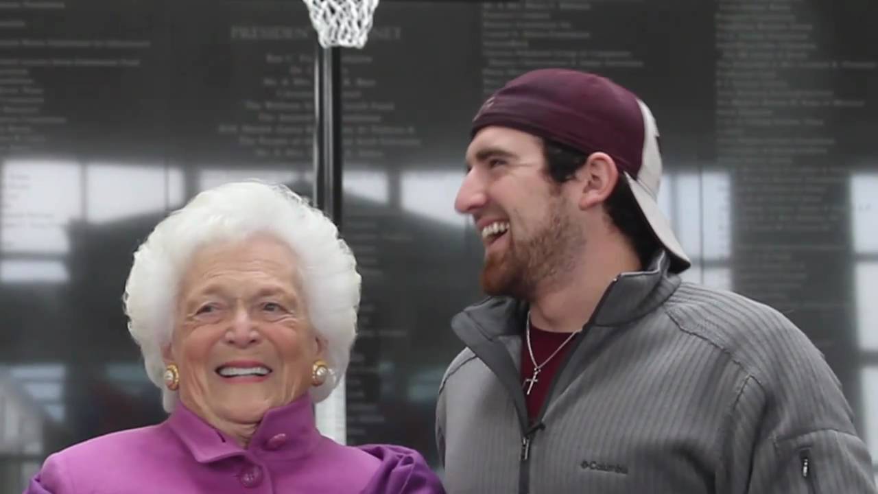 George Bush Library Edition | Dude Perfect - Barbara Bush joins Dude Perfect as they take on the challenge of making some fantastic shots at the George Bush Presidential Library.
