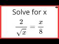 Solve for x