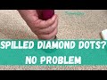 Spilled diamond dots? No problem | How to pick up spilled diamond dots | super diamond painting tips