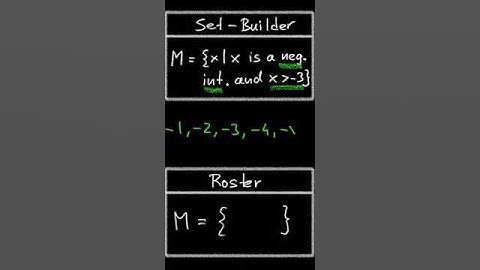 Set Builder Notation To Roster Notation