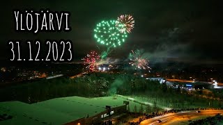 Ylöjärven uudenvuoden ilotulitus 2023-2024 | 4K | Drone